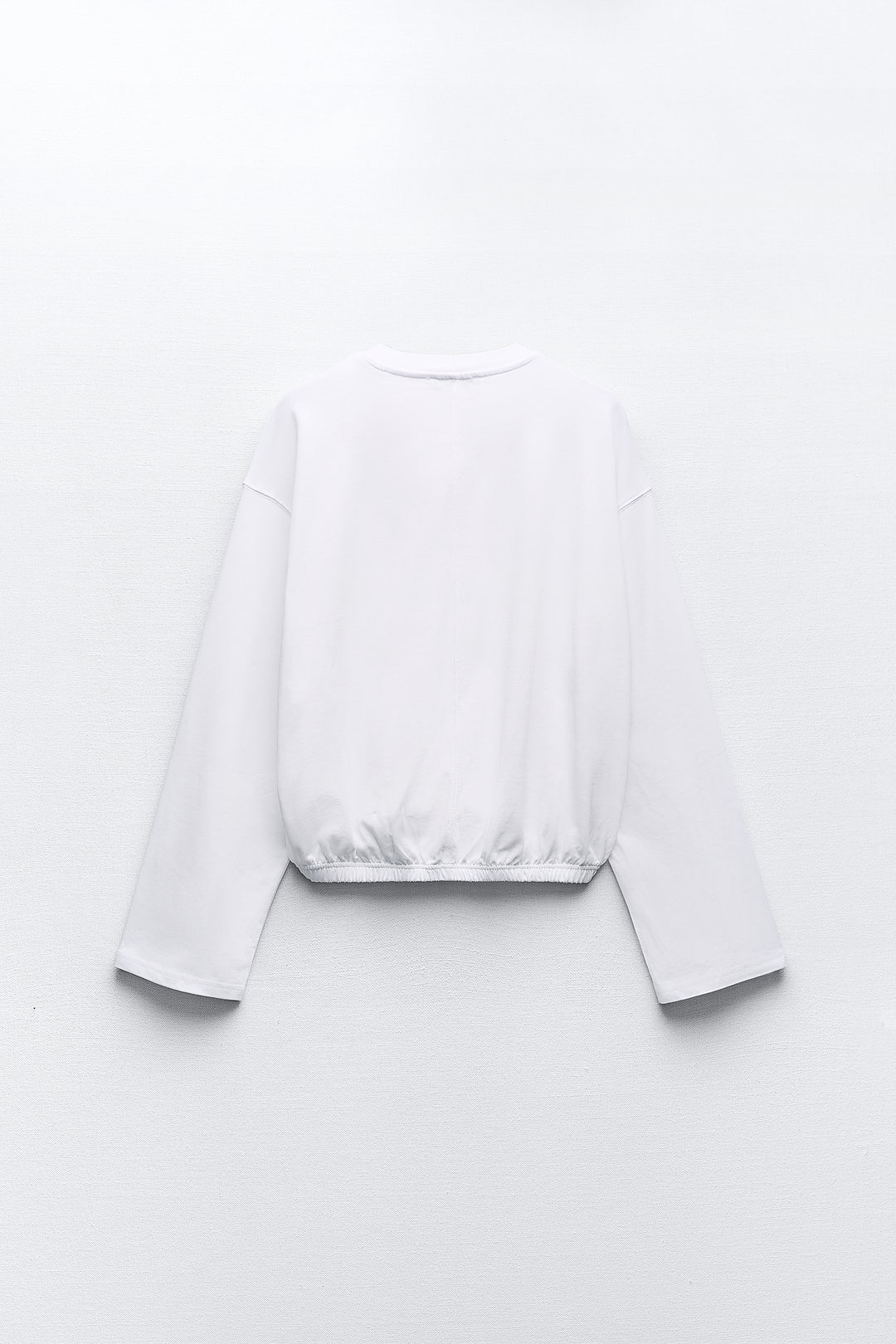 T-shirt col rond manches longues élastique bas graphique (ensemble)