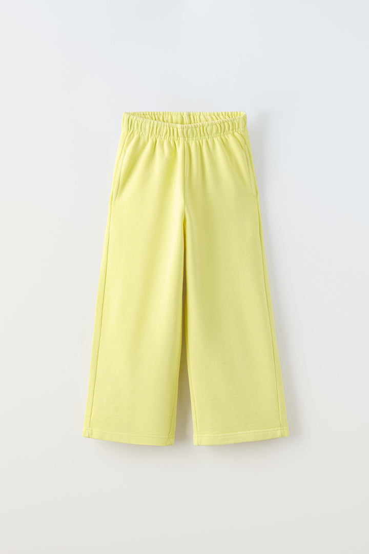 Pantalon jogging wide leg teint en vêtement
