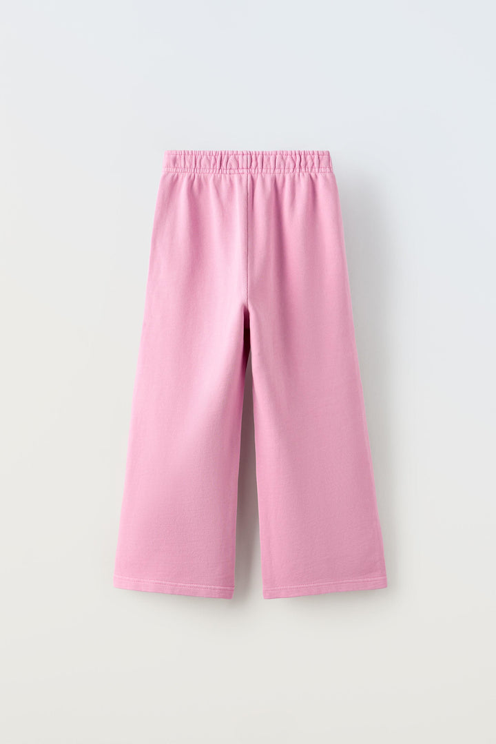 Pantalon jogging wide leg teint en vêtement