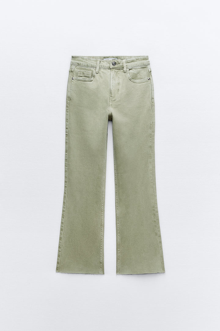 Jean taille haute mini évasé