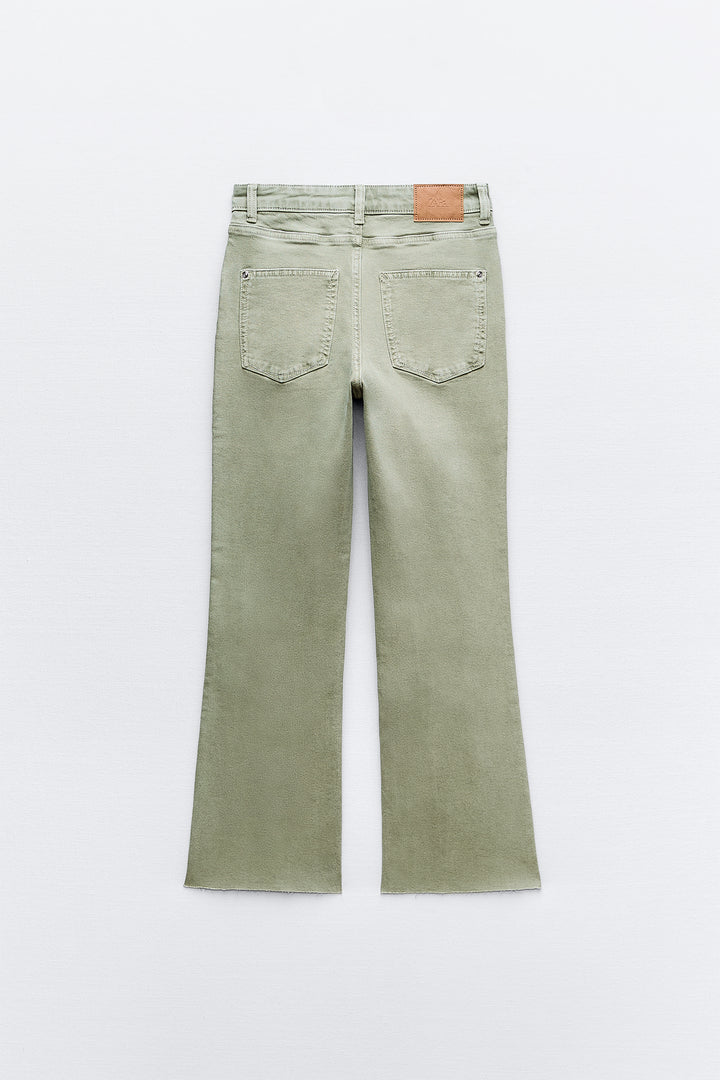 Jean taille haute mini évasé