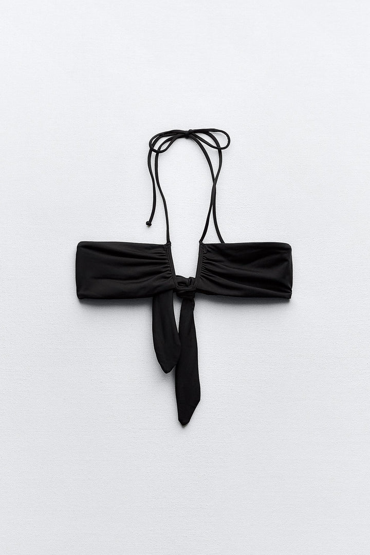 Haut bikini bandeau séparateur lien dos