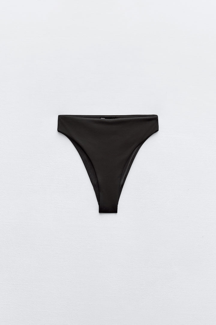 Bas de Bikini Taille Haute Assorti Bretelles Larges