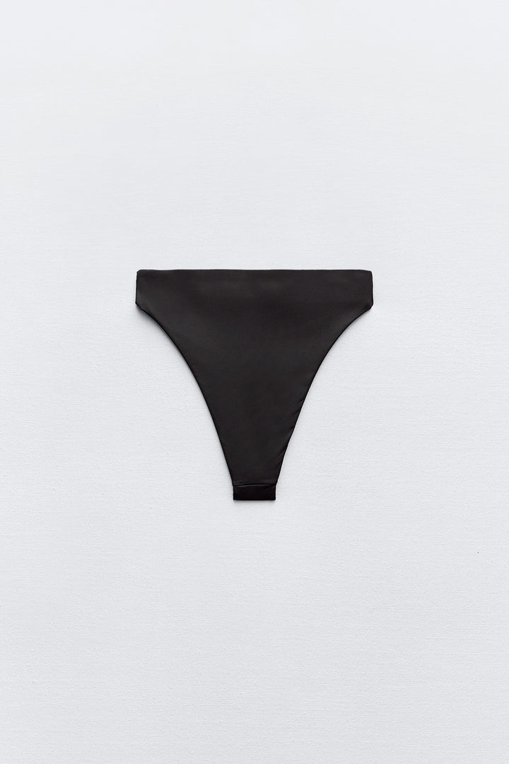 Bas de Bikini Taille Haute Assorti Bretelles Larges