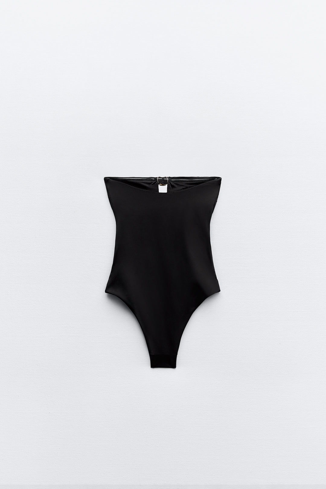Maillot de bain bandeau 3 pièces métalliques