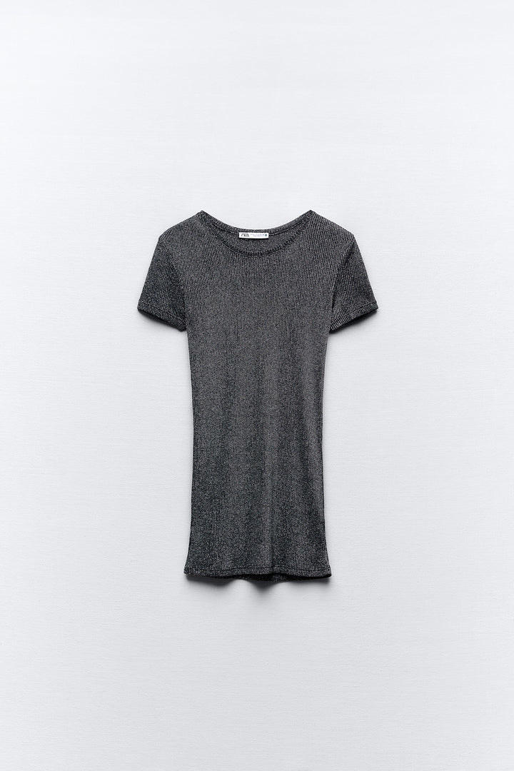 T-shirt Lurex Manches Courtes