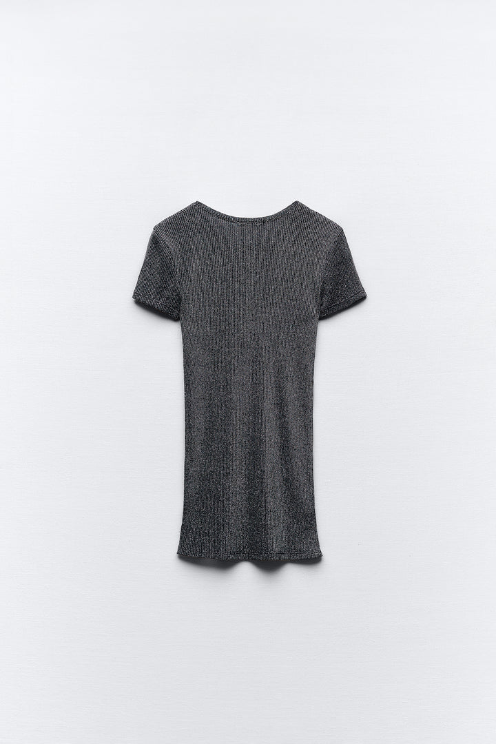 T-shirt Lurex Manches Courtes