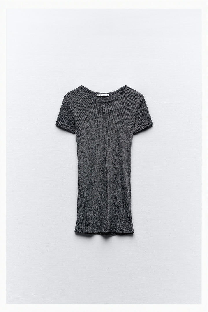 T-shirt Lurex Manches Courtes