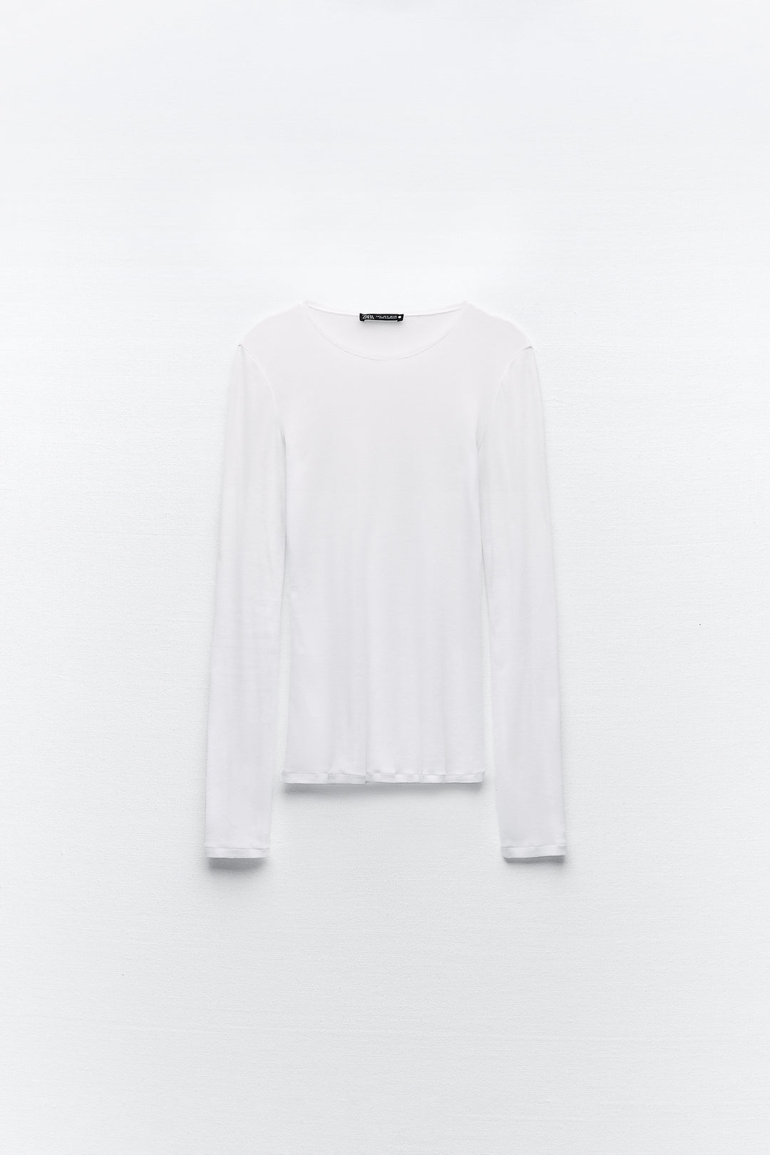 T-shirt col rond manches longues coton Supima