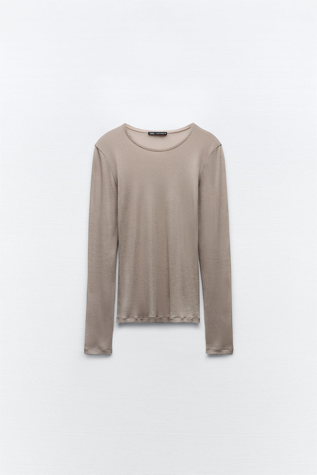 T-shirt col rond manches longues coton Supima