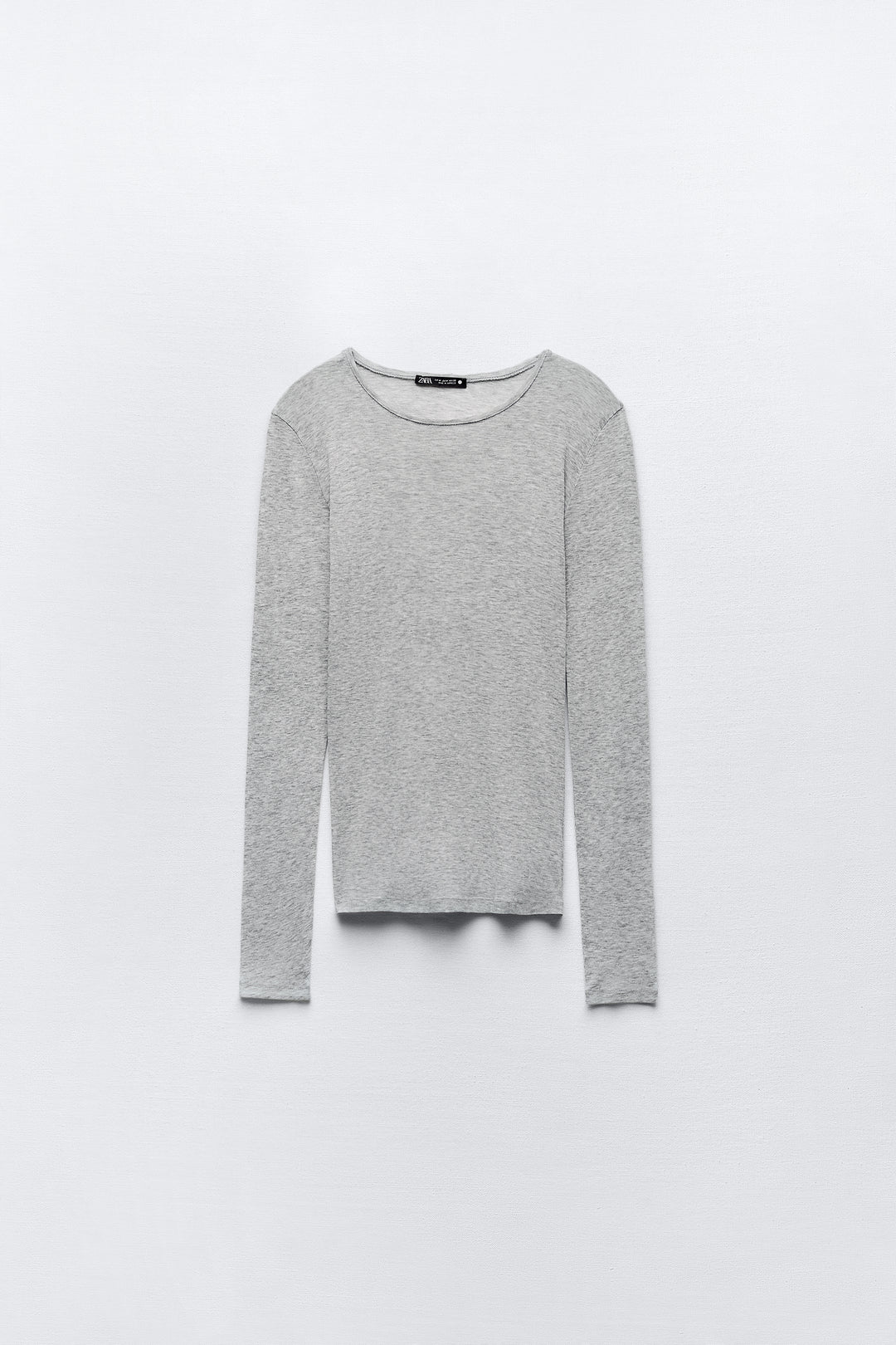T-shirt col rond manches longues coton Supima