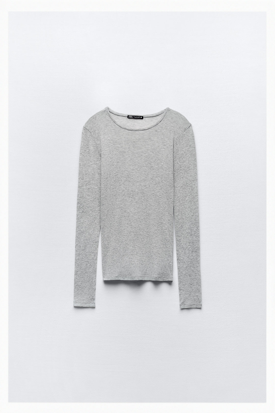 T-shirt col rond manches longues coton Supima
