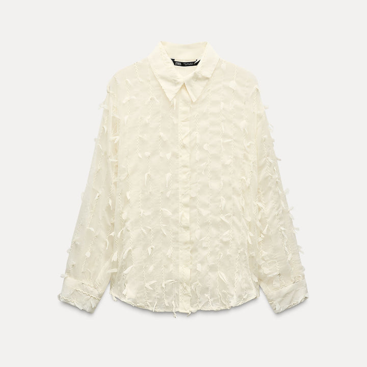 Moudda ZARA - Chemise fluide franges, manches longues - Tunisie 1