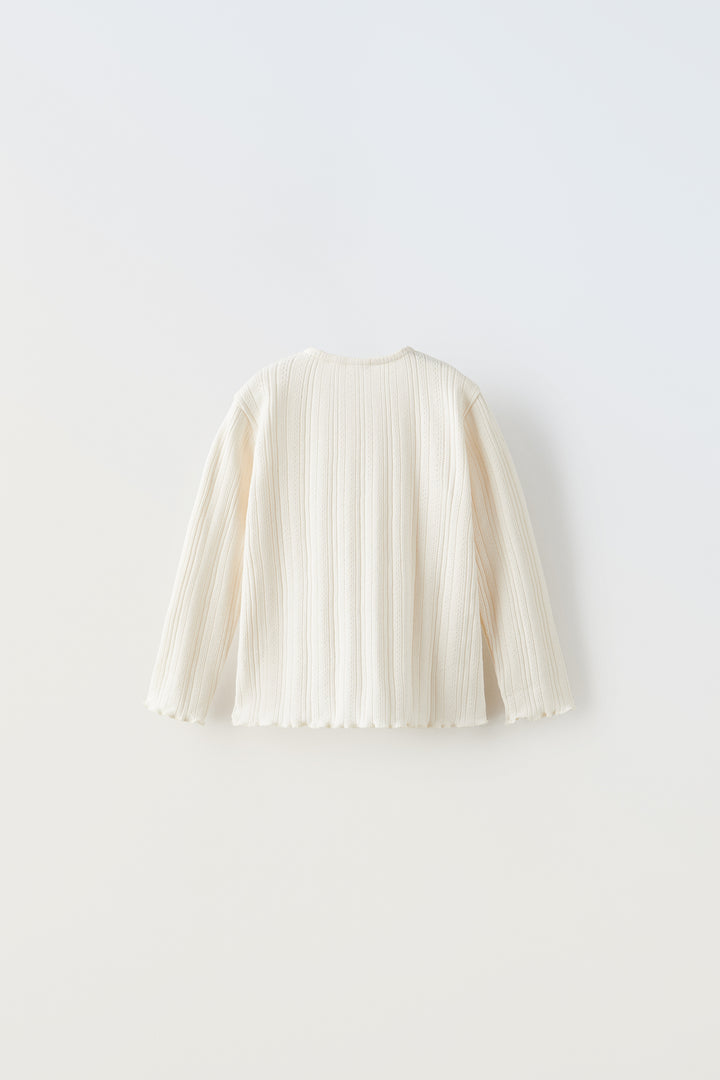 T-shirt Utility Pointelle Patte Enfant