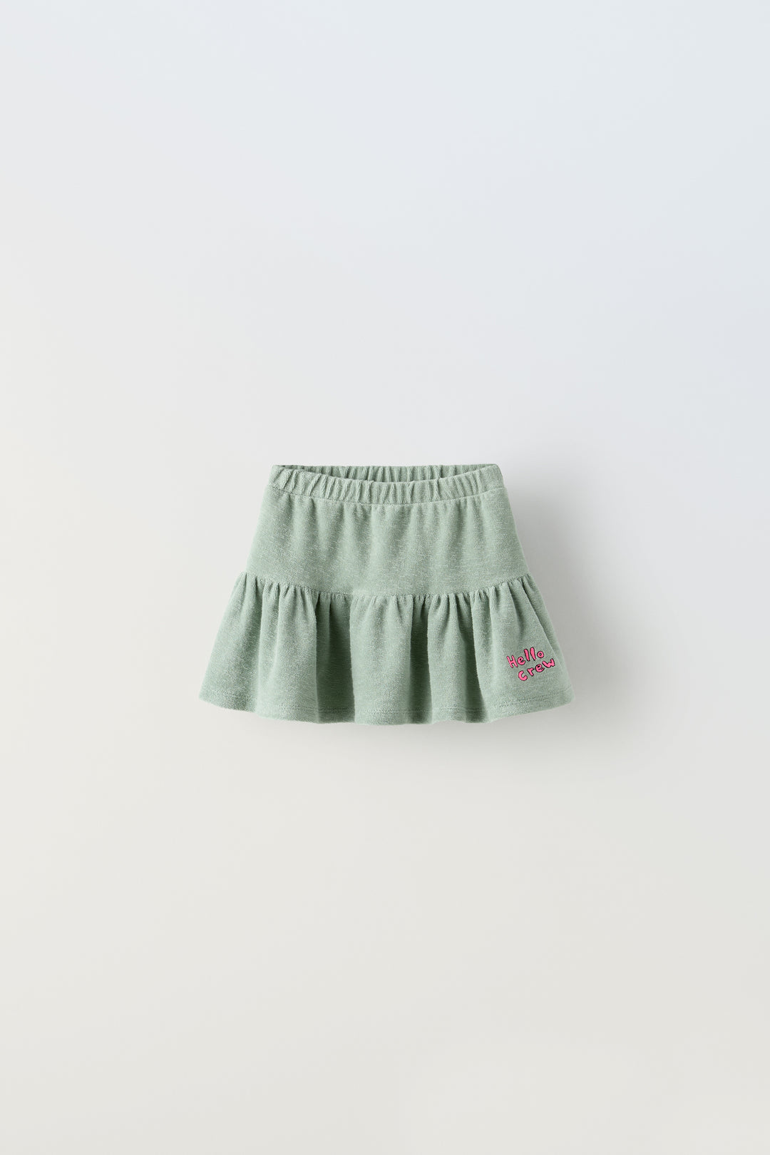 Jupe coupe serviette avec broderie Hello Crew pour enfant