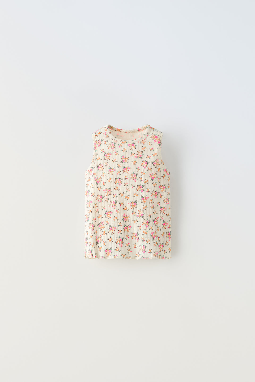 Débardeur ajouré à petites fleurs enfant