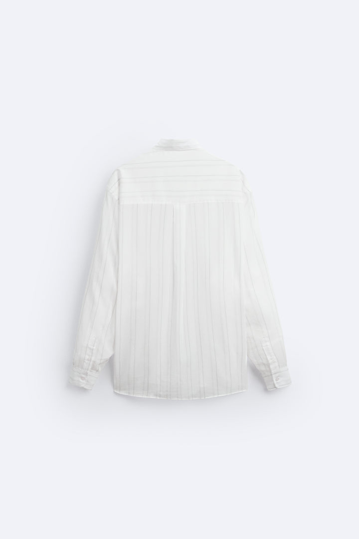 Chemise manches longues fluide à rayures