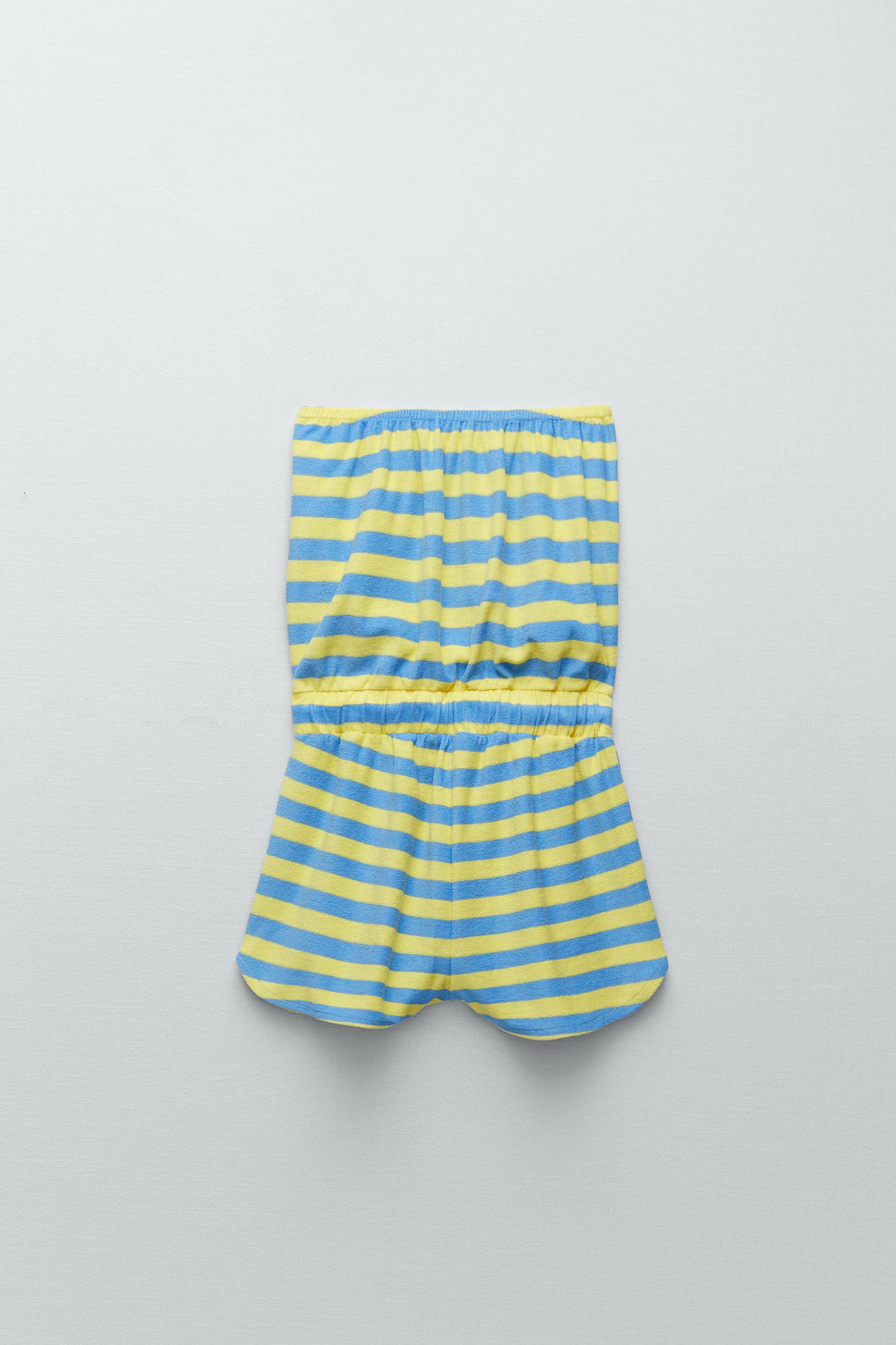 Combishort bustier en tissu éponge rayé