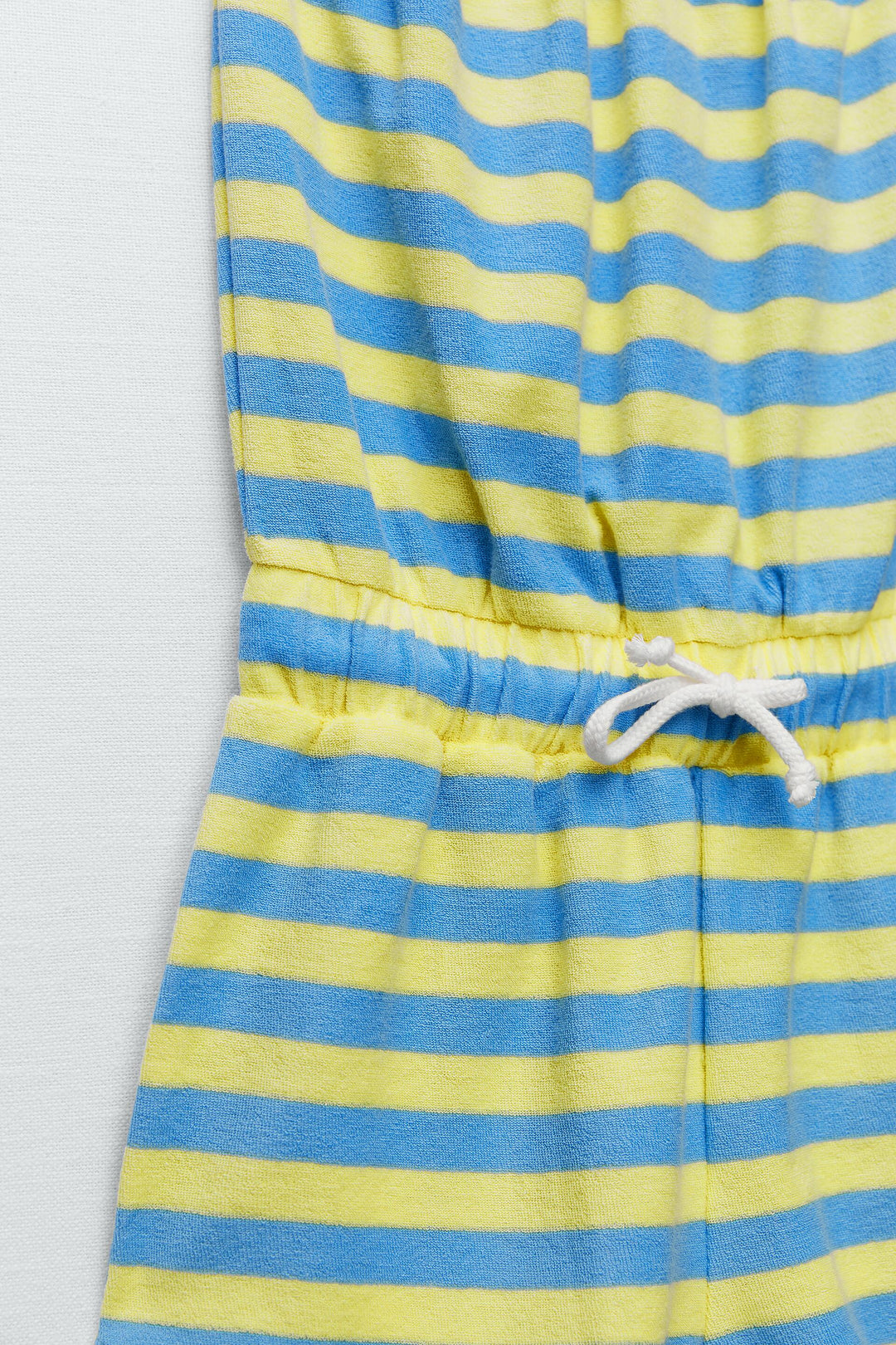 Combishort bustier en tissu éponge rayé
