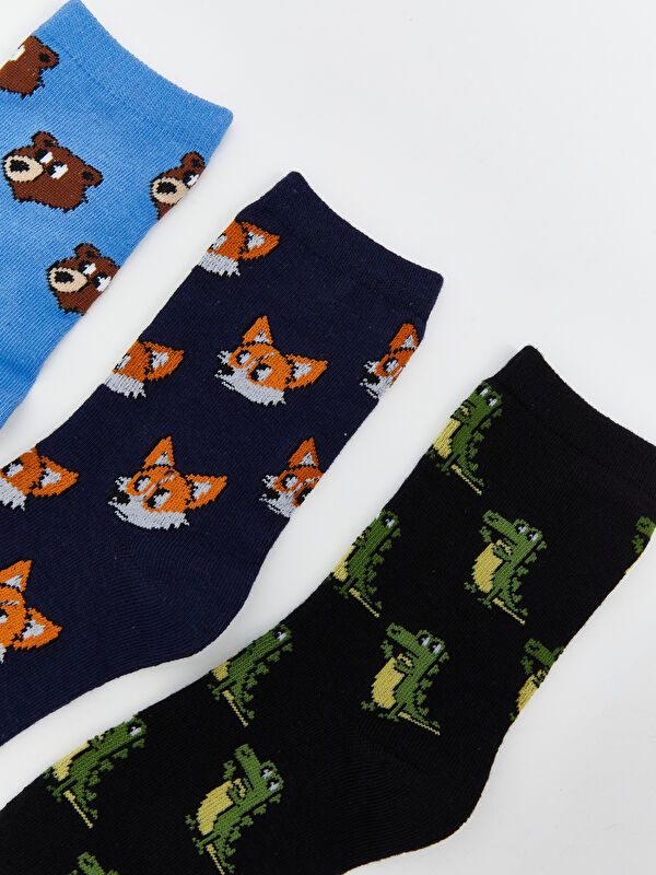 Moudda LC Waikiki - Chaussettes courtes Garçon Fil mélangé teint - Tunisie 2