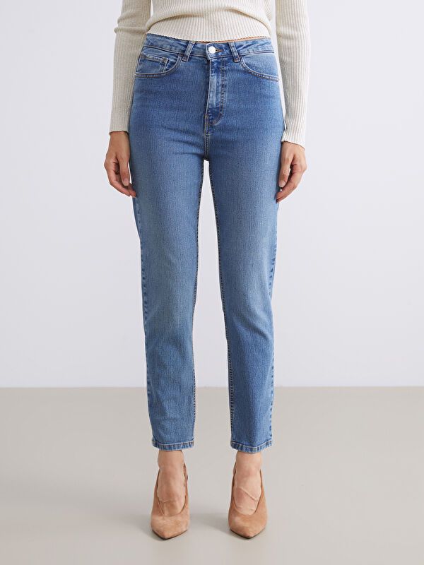 Moudda LC Waikiki - Pantalon jean tissé basique Femme Rodéo mid indigo - Tunisie 2