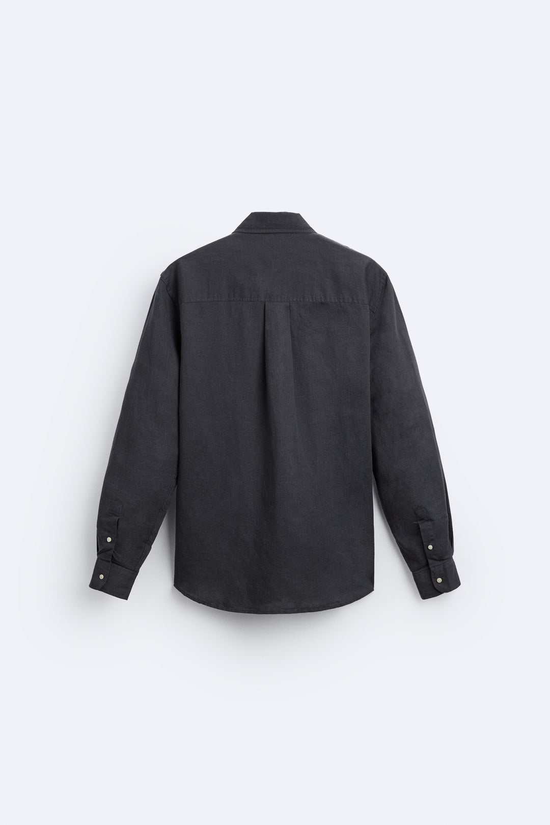 Chemise Manches Longues Lin Coton Col Boutonné
