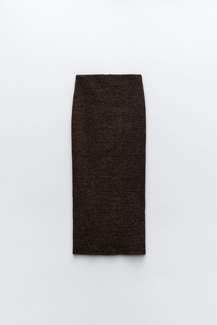 Jupe tube jacquard bouclé