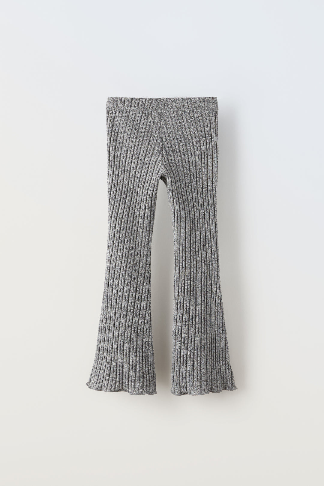 Pantalon Flare Fille Côtelé Gris