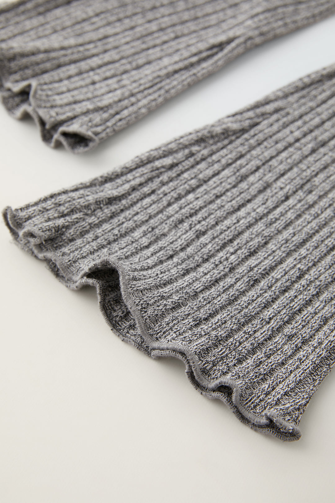 Pantalon Flare Fille Côtelé Gris
