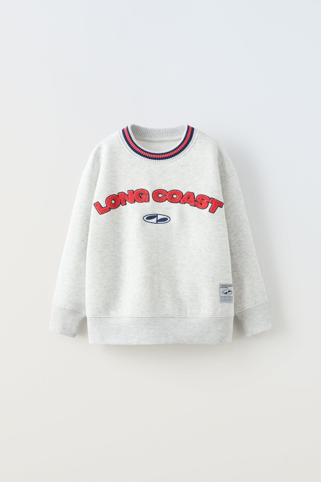 Sweat avec encolure varsity col tricot