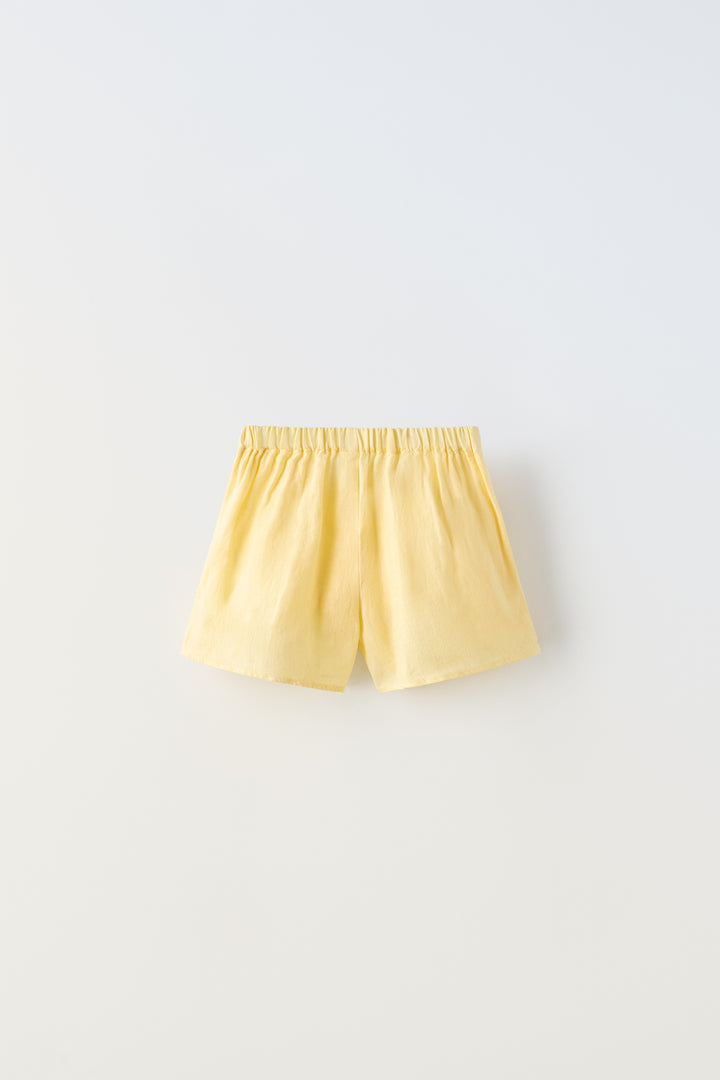 Jupe-short lin jaune enfant twin-set (Collection Ramadan)