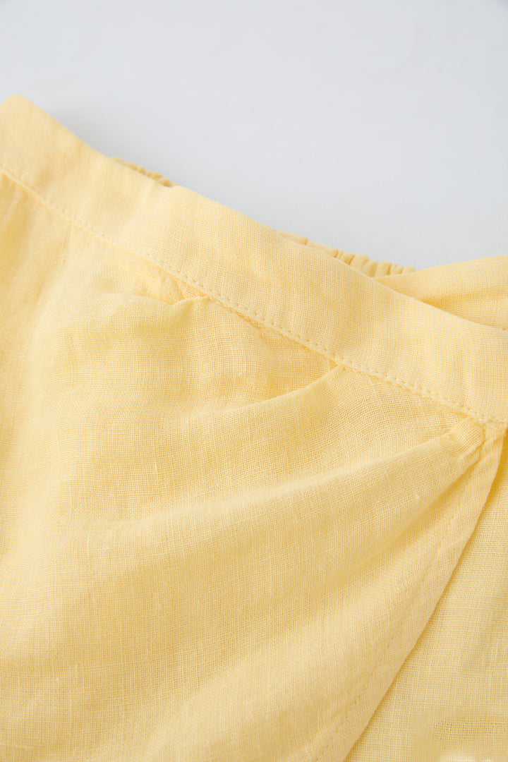 Jupe-short lin jaune enfant twin-set (Collection Ramadan)