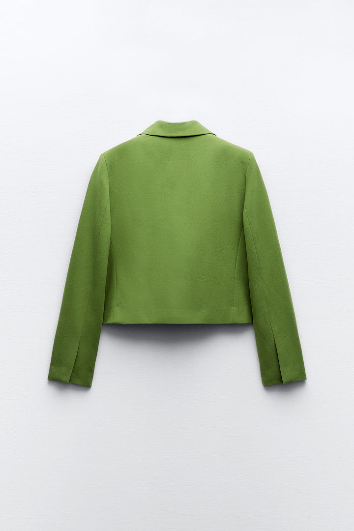 Blazer drap de laine multi-poches