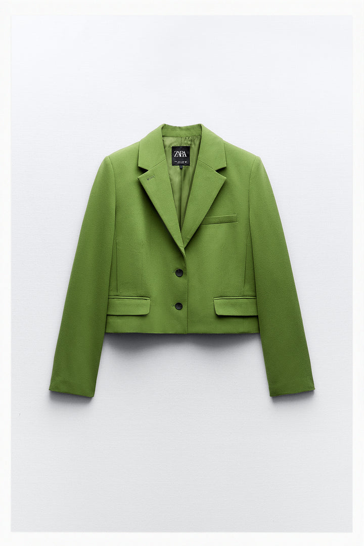 Blazer drap de laine multi-poches