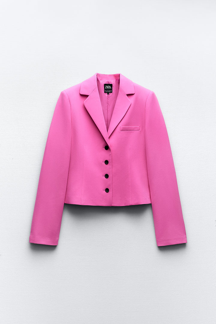 Blazer drap de laine midi cintré