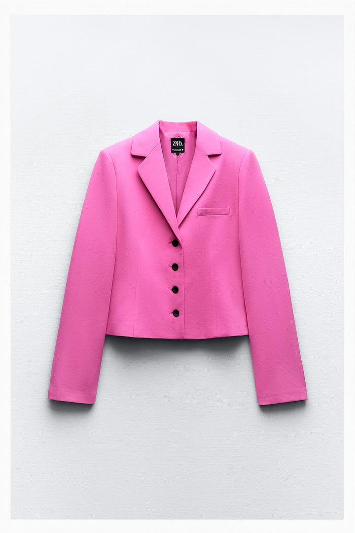 Blazer drap de laine midi cintré