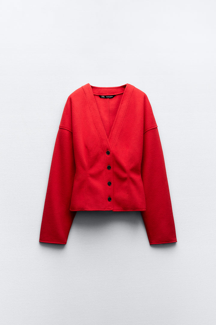 Veste Douce Cintrée Col V Ensemble
