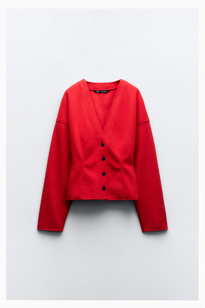 Veste Douce Cintrée Col V Ensemble
