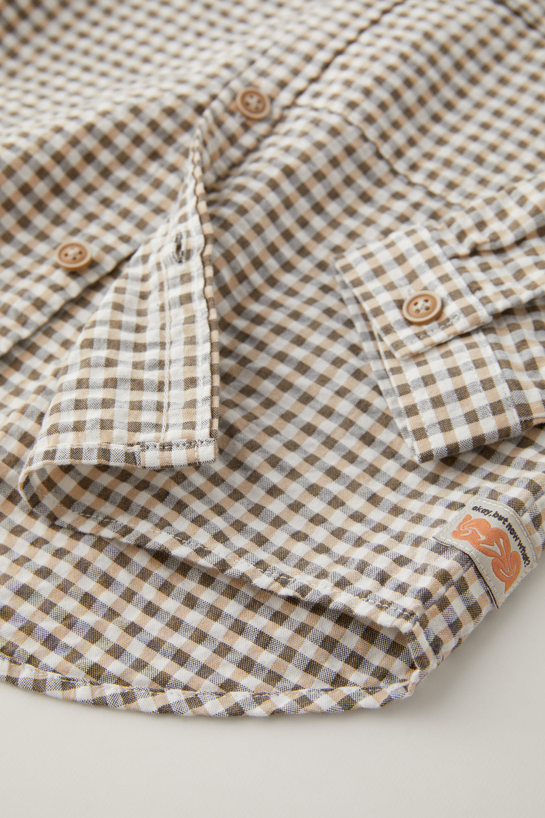 Chemise Vichy Seersucker manches longues