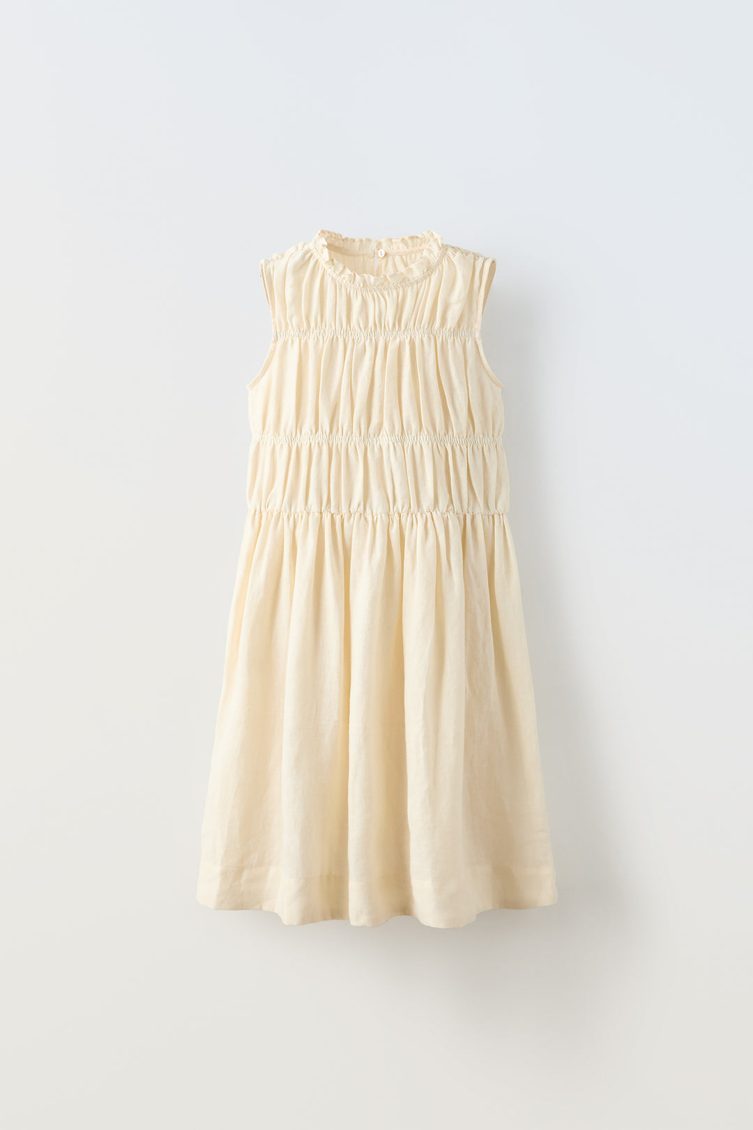 Robe fille en lin avec élastiques (Collection Ramadan)
