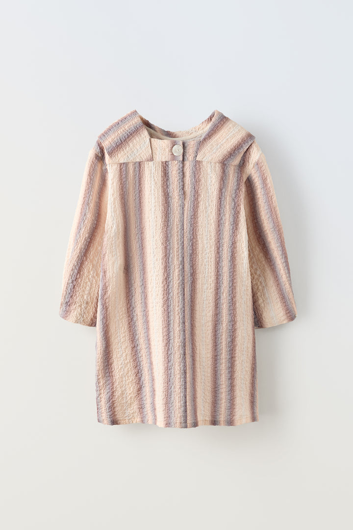 Robe fille à rayures détail bandana