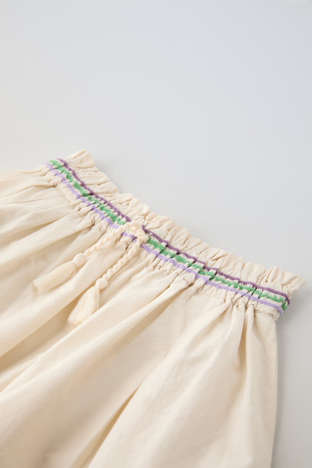 Jupe Midi Fille Broderies Bas