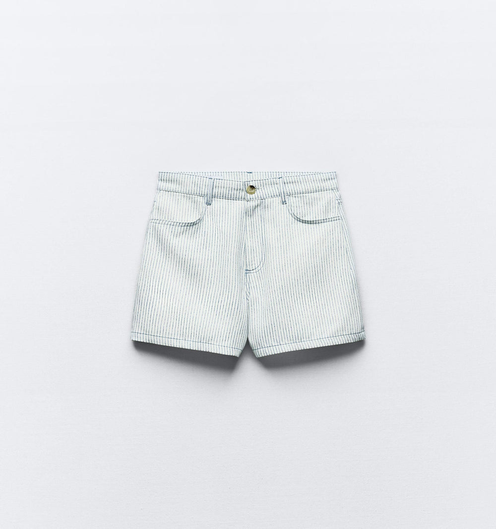 Moudda ZARA - Short rayé imprimé, 5 poches – ensemble coordonné - Tunisie 2