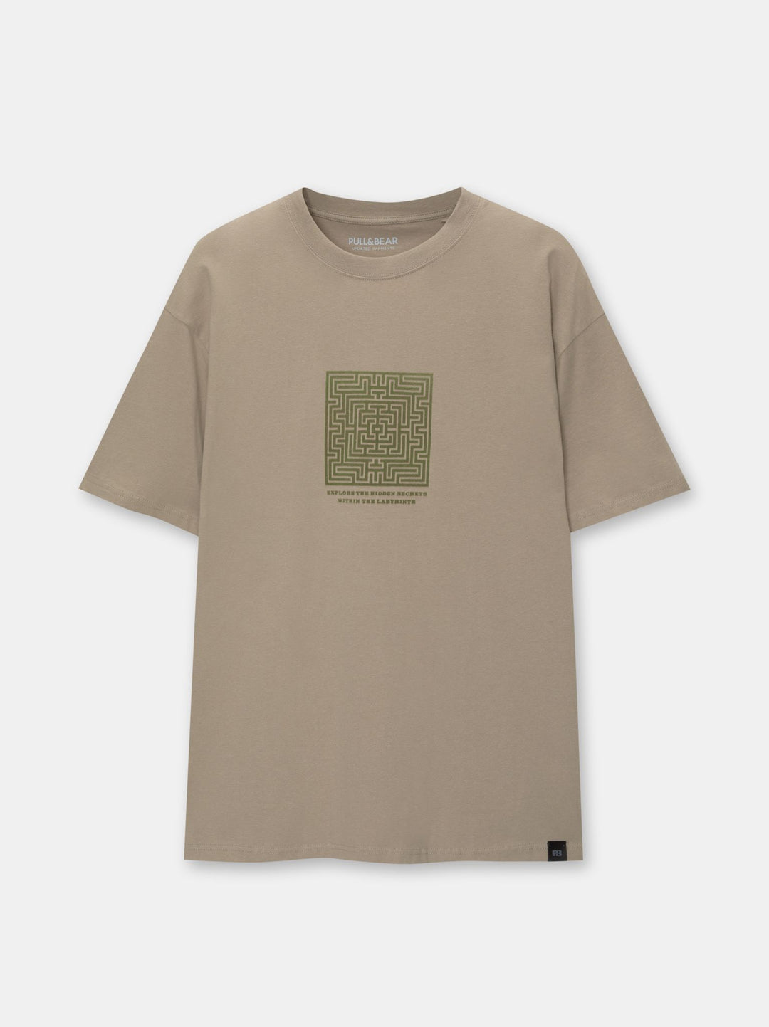 Moudda PULL & BEAR - T-Shirt Demi-Manches Urban Camo Kaki - Tunisie 3