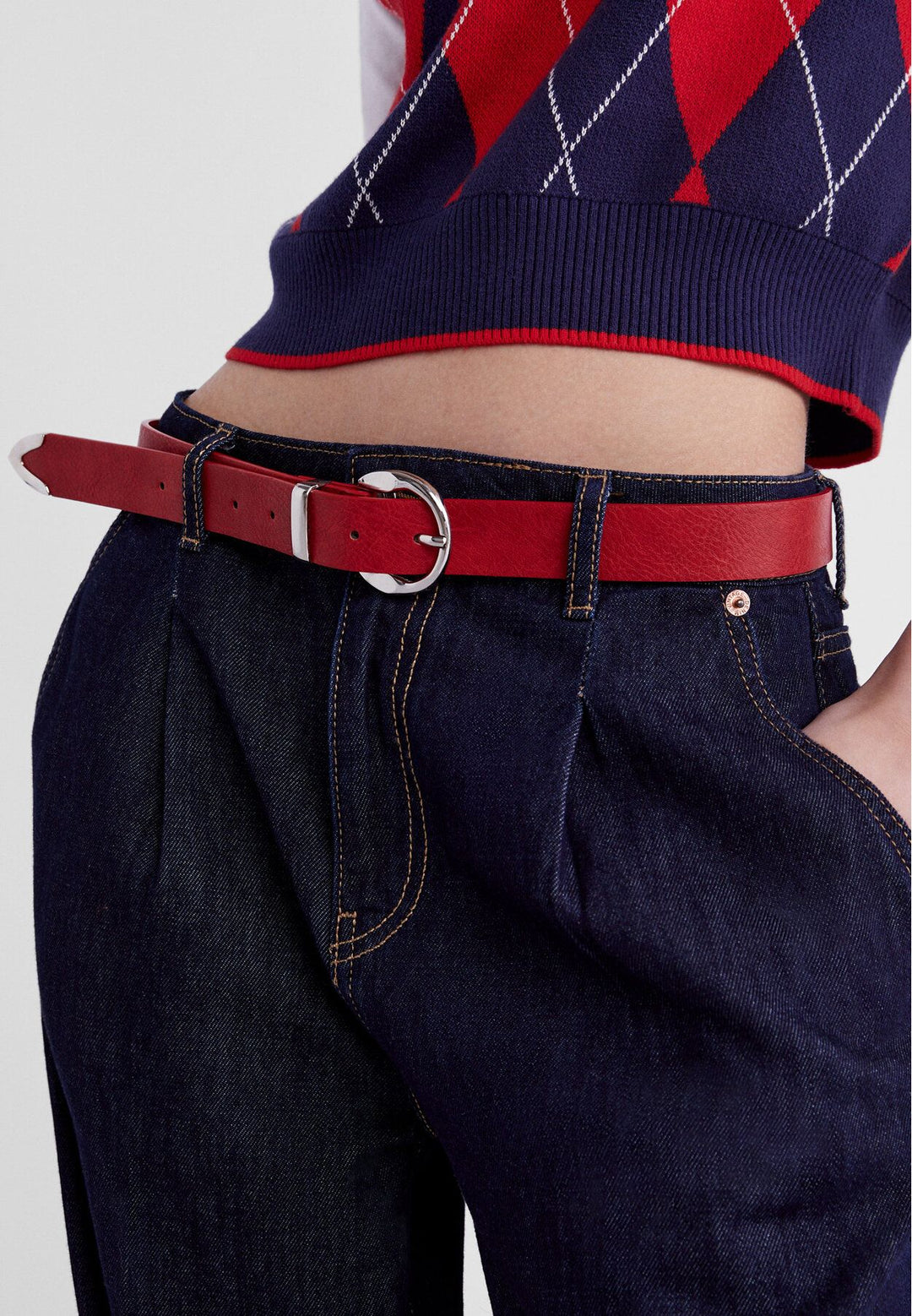 Moudda STRADIVARIUS - Ceinture Basique avec Boucle Ronde - Tunisie 5