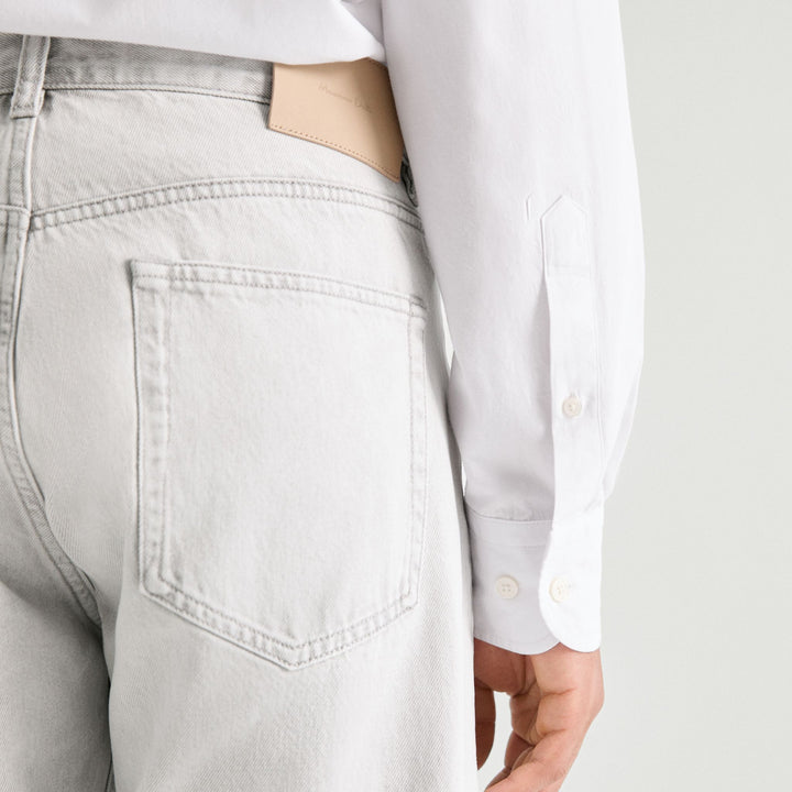Moudda Massimo Dutti - Pantalon jean gris clair relaxed - Tunisie 3