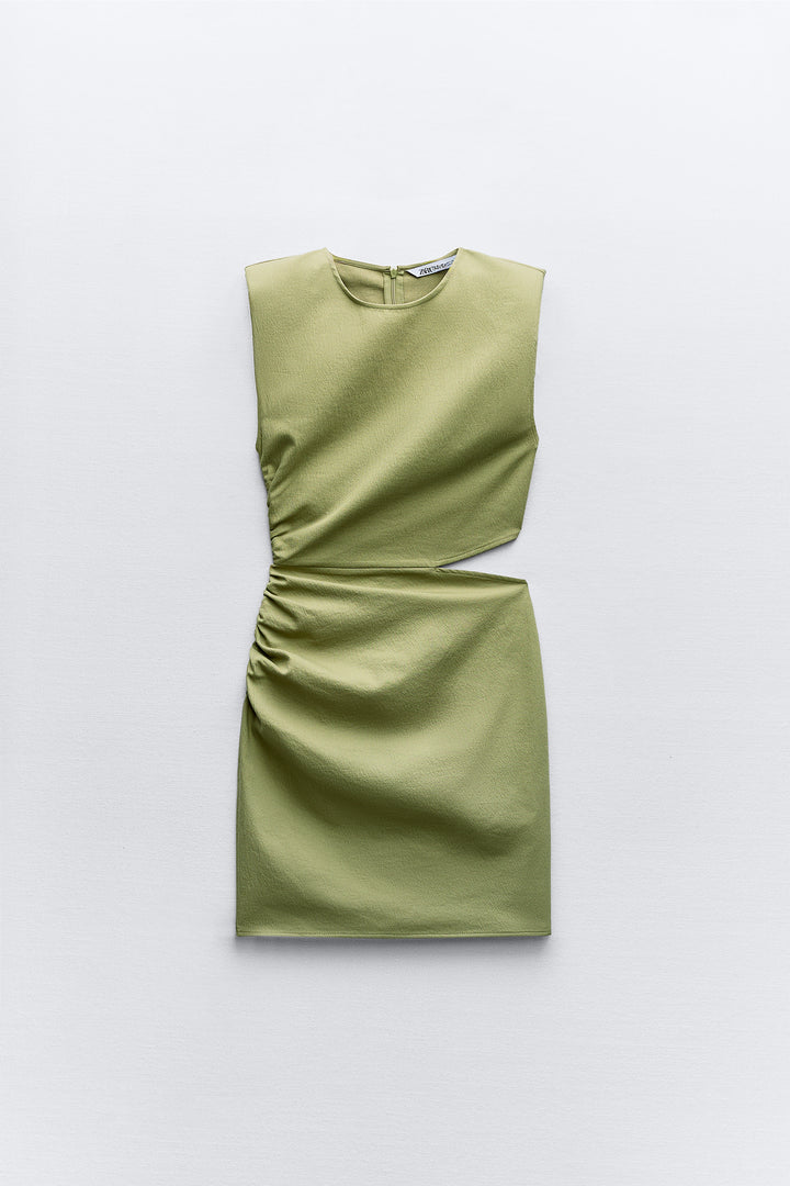 Robe mini drapée découpes