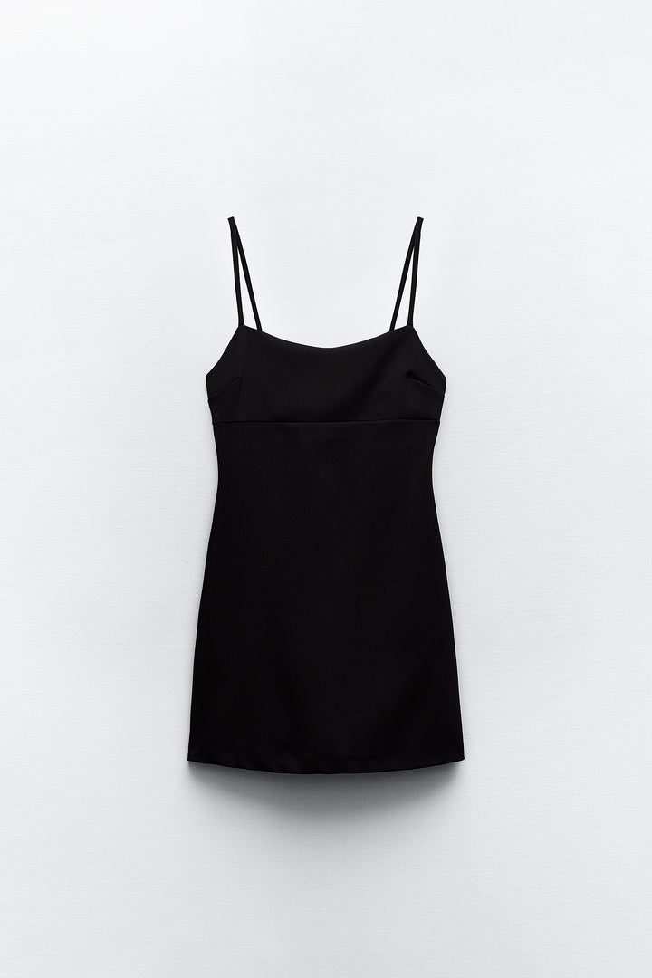 Robe mini crêpe évasée