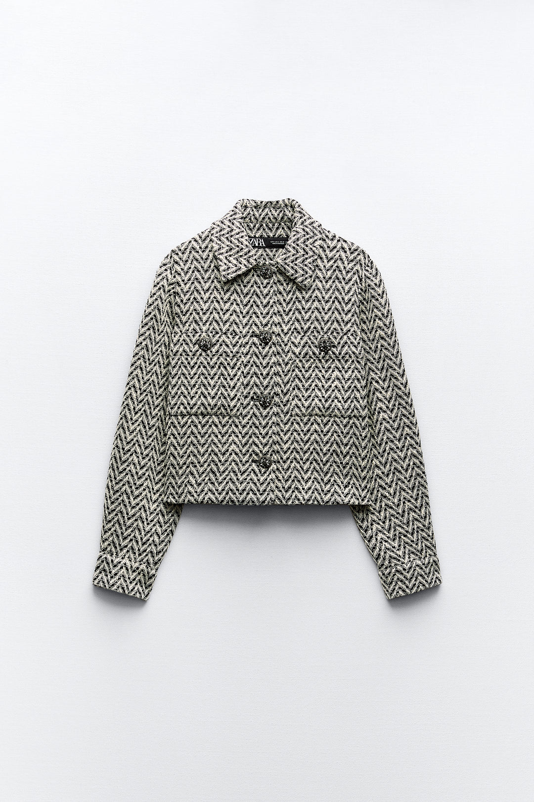 Veste Structurée Noir/Écru
