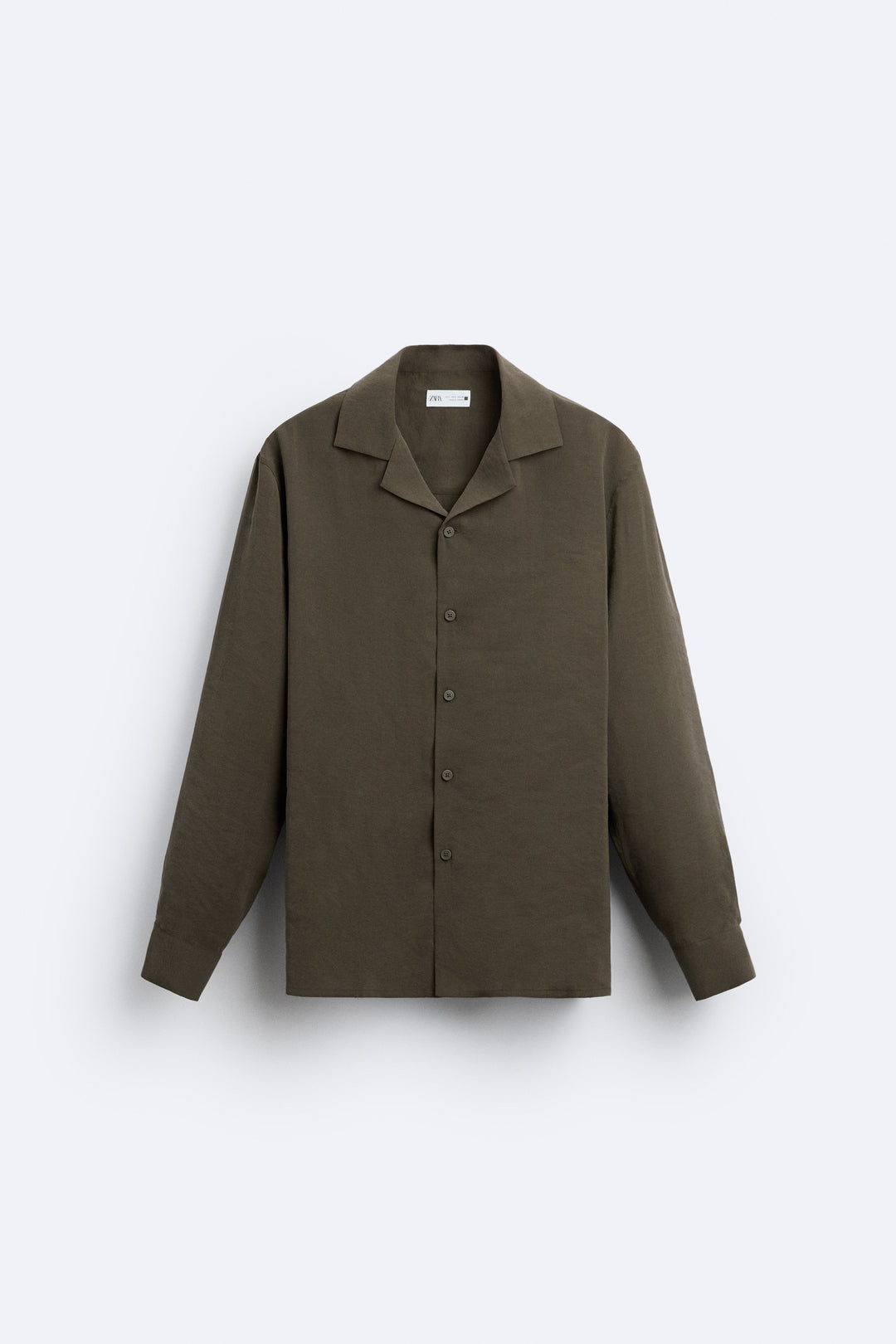 Chemise en modal à boutons latéraux manches longues